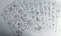 Ausmalsticker Großpackung mi 10 Blättern,...
