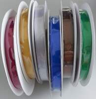 Satinband 6mm Set bunt 6 Rollen  je 6mm breit 25m lang...