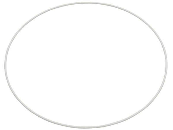 Metallring Drahtring Ø 40 cm weiss Mobile Ring Traumfänger Makramee #1
