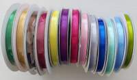Satinbänder 13 Rollen Satinband je 6mm breit, 25m...