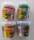 Weichknete 4er Pack orange, violett, pink, grün, je 140g Becher Spielknete