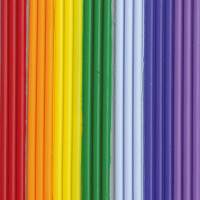 Wachsstreifen Regenbogen, 200 x 2 mm 7, je 3 Streifen