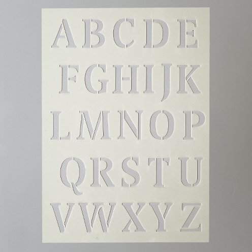 Stencils Buchstaben groß 26-teilig, DIN A5 Schablonen