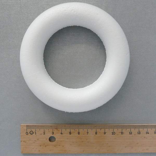 Styroporring 12 cm, 5 Stück, Styroporkranz