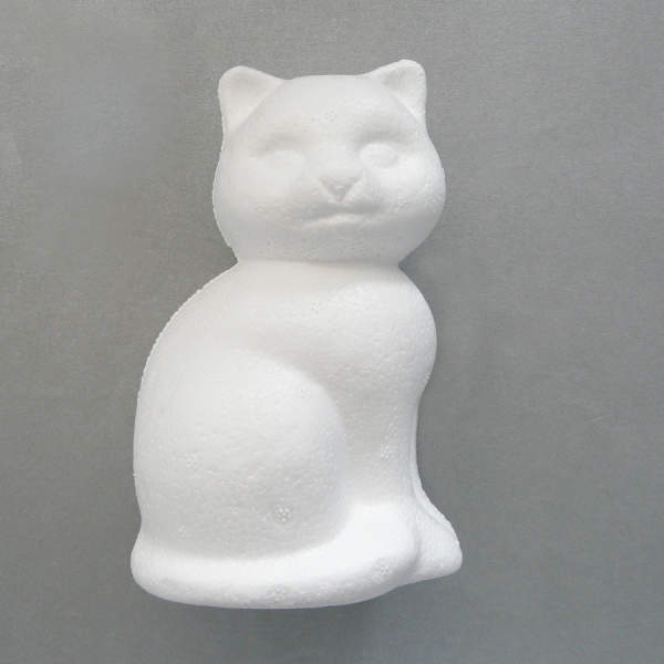 Styroporform Katze ca. 13 cm