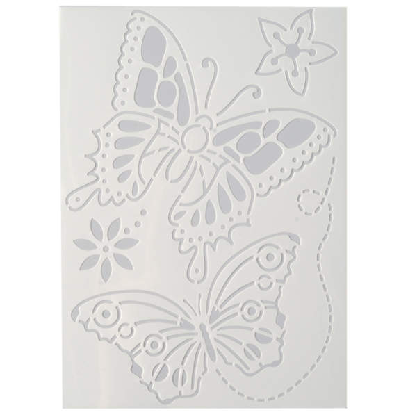 Stencils Schmetterlinge 4-teilig, DIN A4 Schablonen