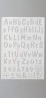 Stencils Buchstaben und Zahlen, Schablonen