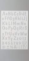 Schablonen Buchstaben und Zahlen Stencils