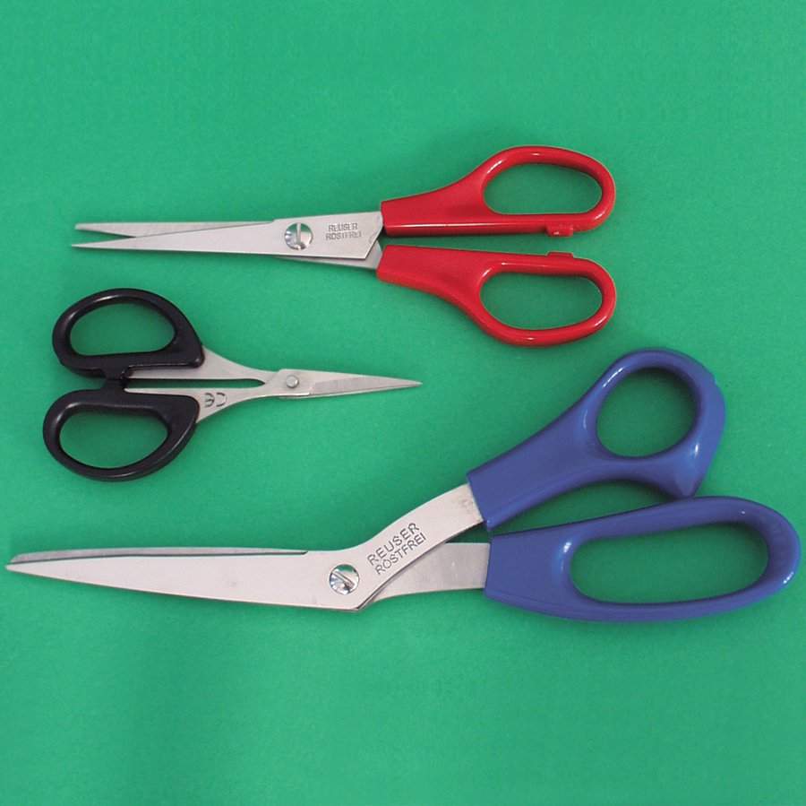 Easy Grip Scheren Set, 3 Stück, 13,8cm + 20,1cm + 24,8 Cm