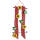 Juteband hochrot Gitterband Rupfenband Rolle 10 m lang, 5 cm breit