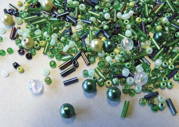 Perlenmix,grün 150 g