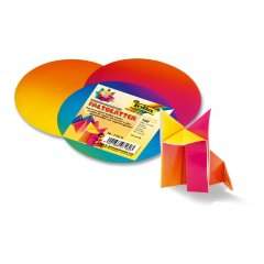 Regenbogen-Faltblätter rund, Ø 15 cm, 100 Blatt, 110 g m²