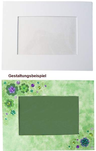 Bilderrahmen aus Karton weiss 1 Stück Rahmengröße ca. 17x22 cm Bildgröße ca. 10x15 cm günstiger Staffelpreis