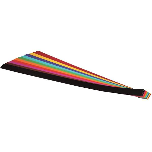 Flechtstreifen 200 Stück, 10 Farben, 50 x 1 cm, 130 g/m²