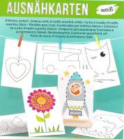Ausnähkarten weiß 48 Stück ind 8 Motiven, 11 x 17 cm, 300 g m²