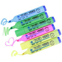 Textmarker 6er Pack tratto VIDEO Farbmarker Leutmarker Neonmarker Markierungsstifte