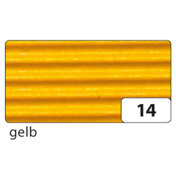 Wellpappe gelb, 10 Bögen, 50x70 cm