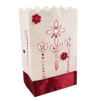 Lichtertüten aus Papier Blumen, 5 Stück