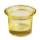 Teelichtglas gelb, ca. 6,5 x 4,5 cm