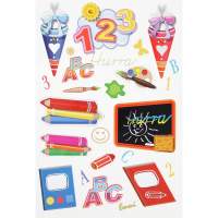 Sticker Schule 1 Blatt mit verschiedenen Motiven