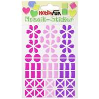 Mosaik-Sticker Blume magenta-petunie-lila