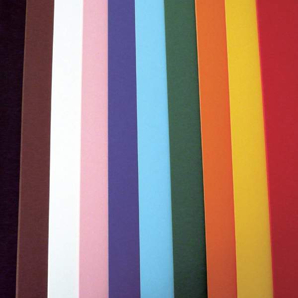 Tonkarton, Fotokarton 220 g m² 10 Farben sortiert, 100 Bögen, 50x70cm