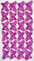 Glanzbilder, Schmetterlinge in pink, 1 Blatt mit 24 Stück