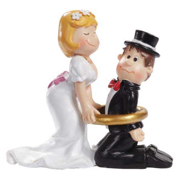 Hochzeitspaar mit Ring, ca. 8 cm groß