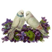 Poesiebild violette Blumen 24 x 17 cm, 1 Blatt