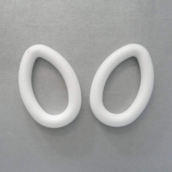 Styroporei, Rahmen 10 cm, 5 Stück oval