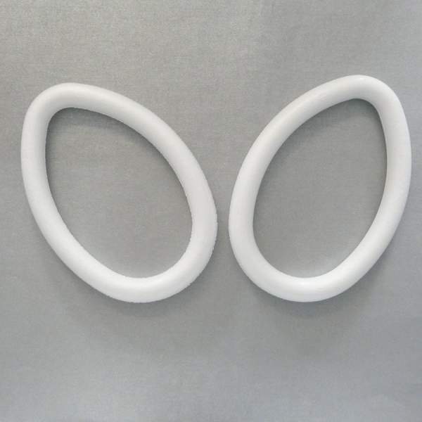 Styroporei, Rahmen 15 cm, 5 Stück, Bilderrahmen oval, Eiform