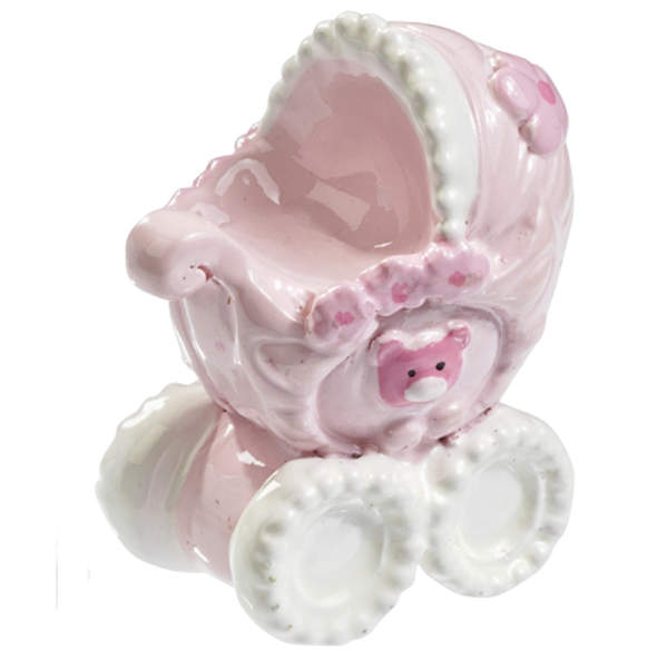 Kinderwagen rosa, ca. 4 cm groß