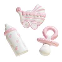 Baby-Streuteile Mädchen, 3er Set, 3 cm groß