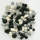 Holzperlen Mix weiß/schwarz, 100 g