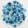 Holzperlen Mix hellblau/dunkelblau, 100 g