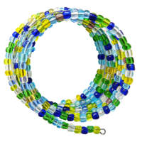 Rocailles Perlen rund, ca. 3 mm, Mix transparente Farben,...