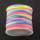 Knüpffaden neon, Regenbogen, 1 Rolle mit 18 m, 1,7mm starke Flechtschnur