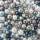 Wachsperlen Mix, blau, 100 g, 4,6,8,und 10 mm sortiert