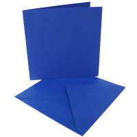 Doppelkarten quadratisch königsblau, 5er Set