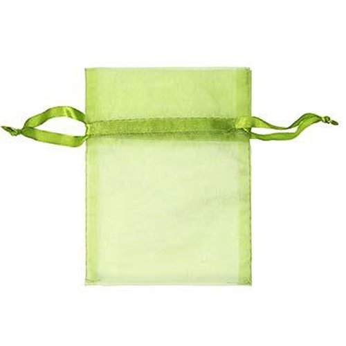 Chiffonbeutel grün, 6er Pack, Größe: 9 x 12 cm