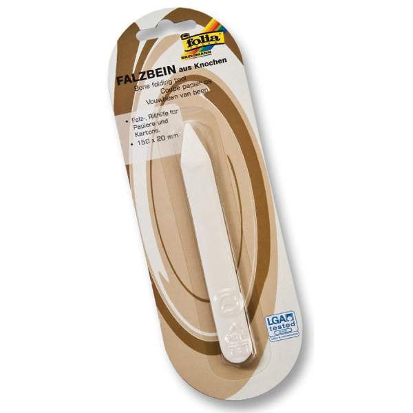 Falzbein aus Knochen, 15 cm x 20 mm