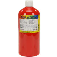 Plakatfarbe rot 1l / 1000ml Temperafarbe Bastelfarbe...