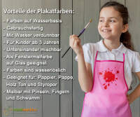 Plakatfarbe rot 1l / 1000ml Temperafarbe Bastelfarbe...