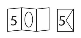 Passepartoutkarten ovale Stanzung gold 5 Stück