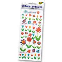 Epoxy Sticker Blumen, Ganzjahr Set 4