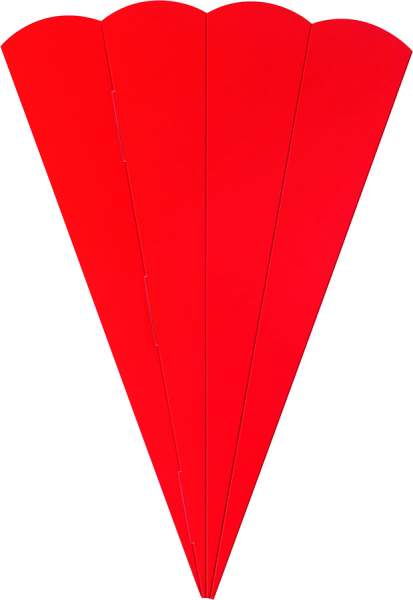 Schultüten Rohling rot 68 cm Ø 20 cm 400g/m² Fotokarton 1 Stück