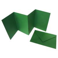 Leporellokarten tannengrün 3er Set mit Kuverts