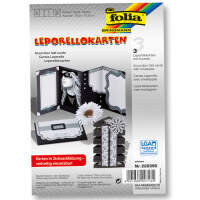 Leporellokarten schwarz 10,5 x 15 cm, 300 g/m²