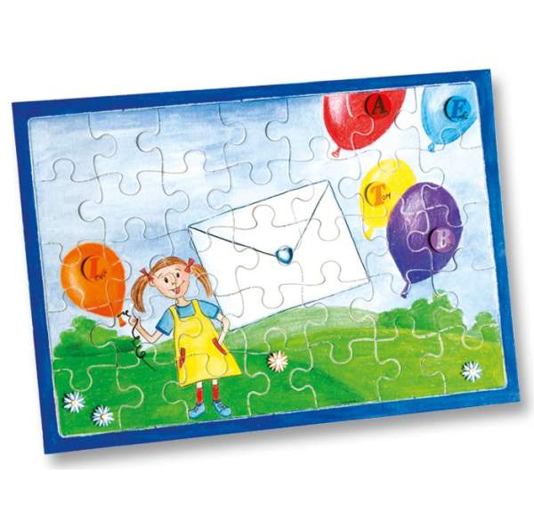 Puzzle mit Legerahmen DIN A4, 35-teilig, blanko weiß