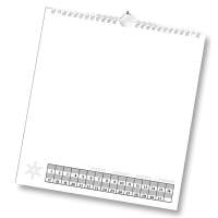 Dauerkalender mit Spiralbindung weiß 1 Stück,...